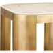 Sev 20.5 X 19.75 inch Natural/Gold Accent Table