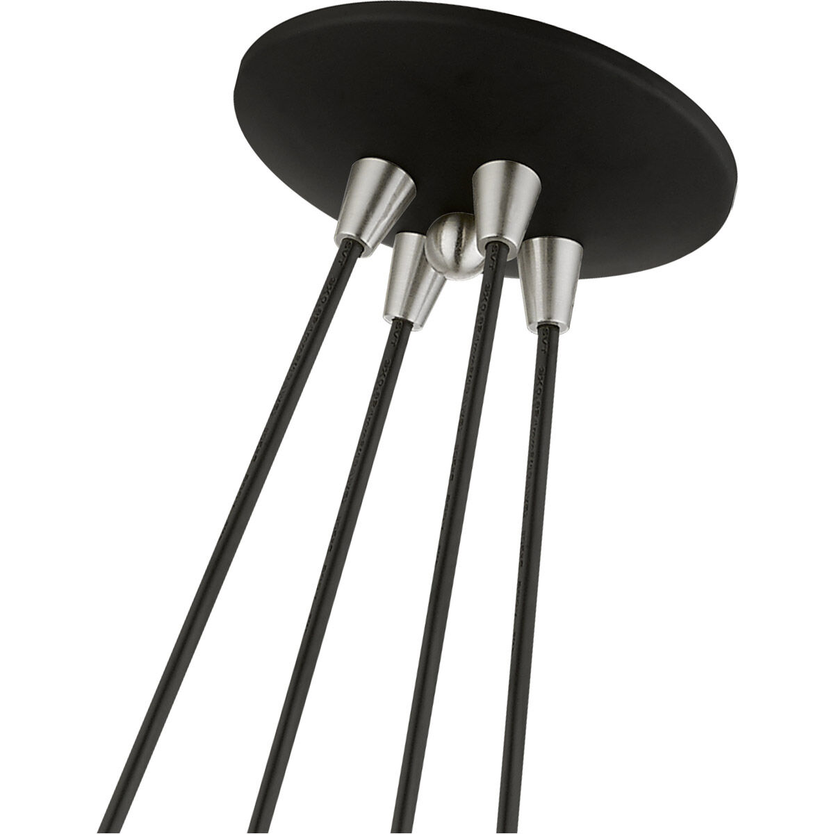 Waldorf 4 Light 23 inch Black Cluster Pendant Ceiling Light