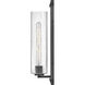 Sawyer LED 6 inch Aged Zinc with Distressed Black Vanity Light Wall Light