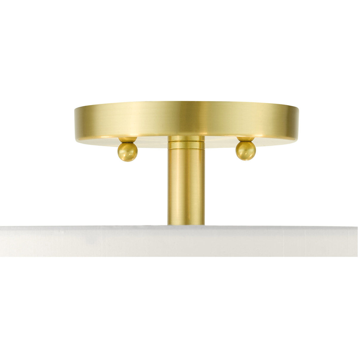 Meridian 5 Light 22 inch Satin Brass Semi Flush Ceiling Light 