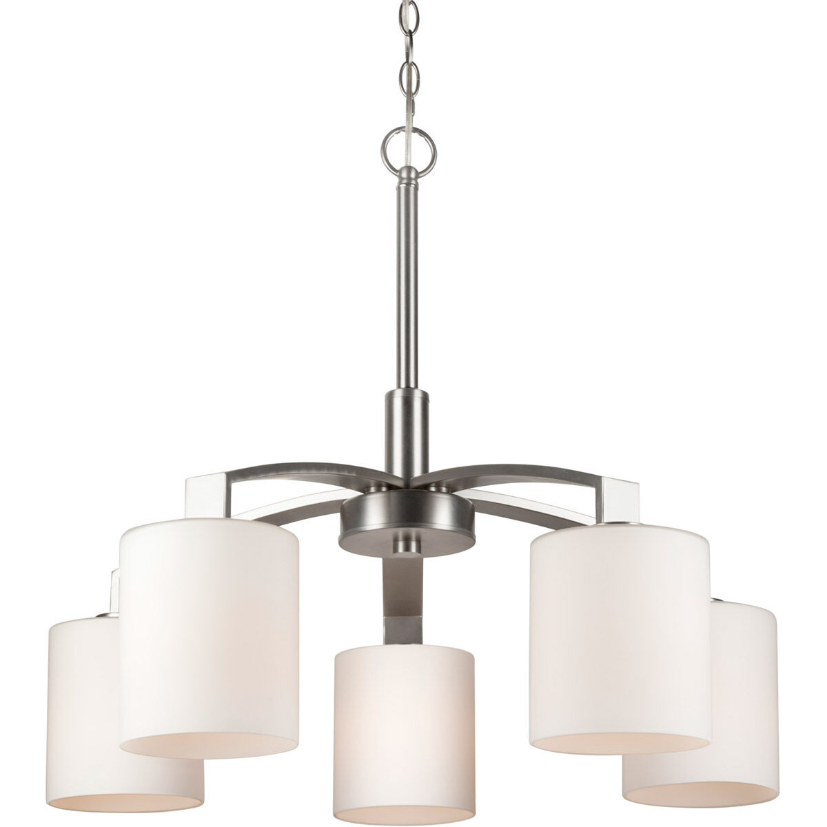 Aubrey 5 Light 27 inch Brushed Nickel Chandelier Ceiling Light