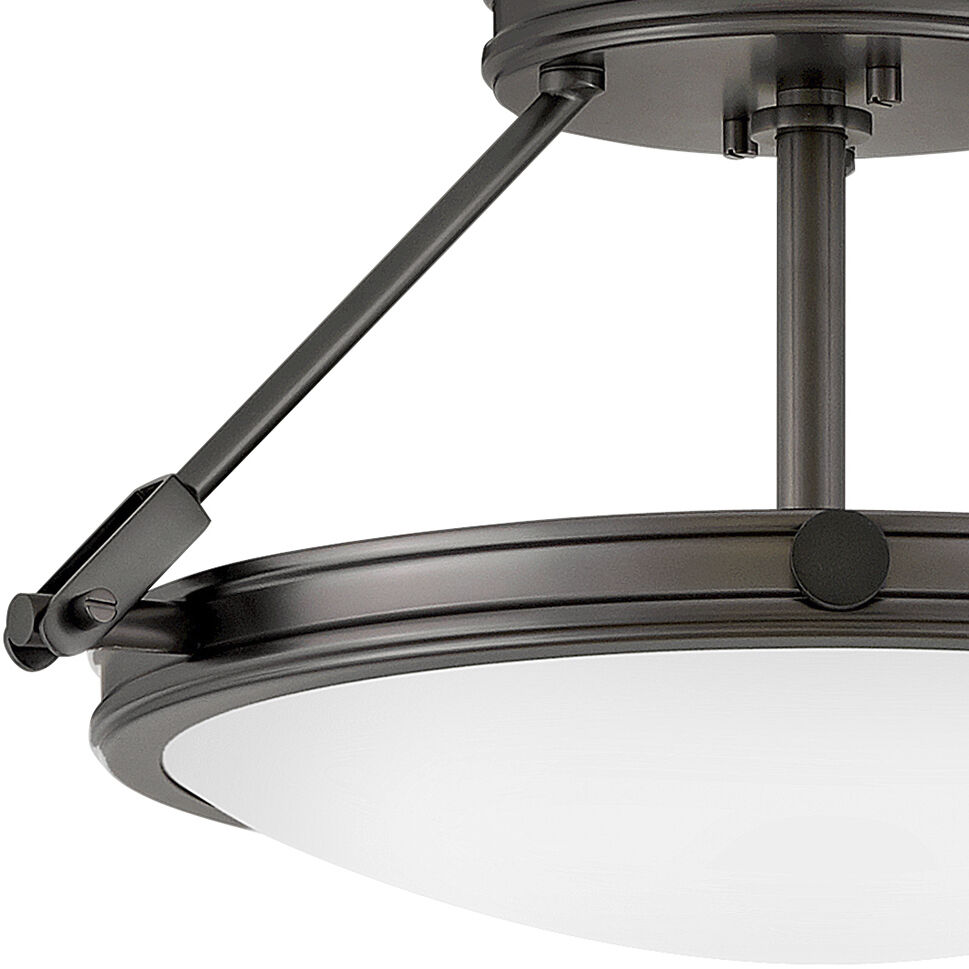 Collier 3 Light 16.5 inch Black Oxide Indoor Semi-Flush Mount Ceiling Light