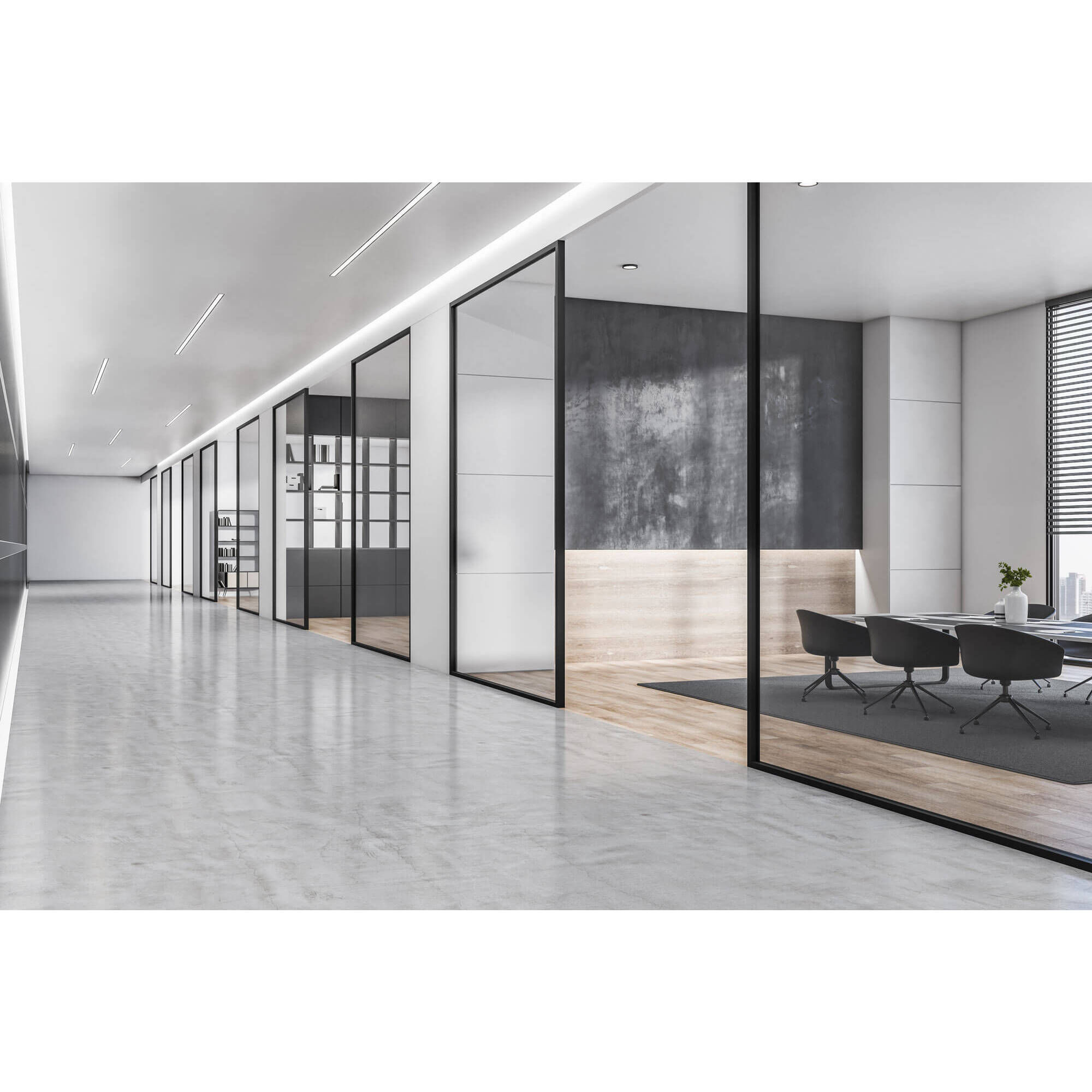 Boulevard White Recessed, Linear