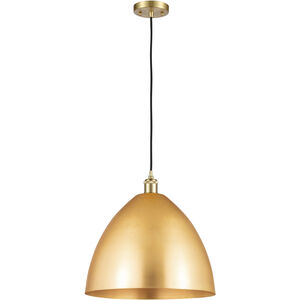 Ballston Dome 1 Light 16 inch Satin Gold Mini Pendant Ceiling Light