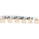 Alabaster Rocks LED 56 inch Brushed Nickel Bath Bar Wall Light in 4200 Lm LED, Round Flared, Aero