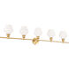 Gene 5 Light 47 inch Brass Wall sconce Wall Light