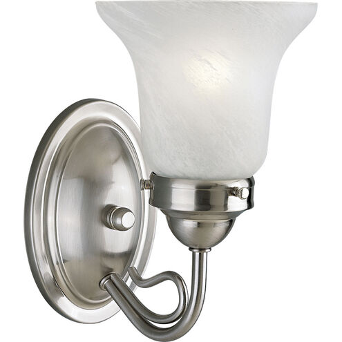 Bedford 1 Light 5 inch Brushed Nickel Bath Vanity Wall Light in Etched Alabaster