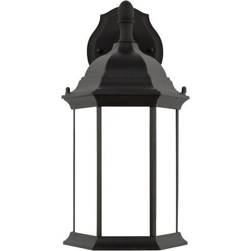 Sevier 1 Light 15.88 inch Black Outdoor Wall Lantern, Medium