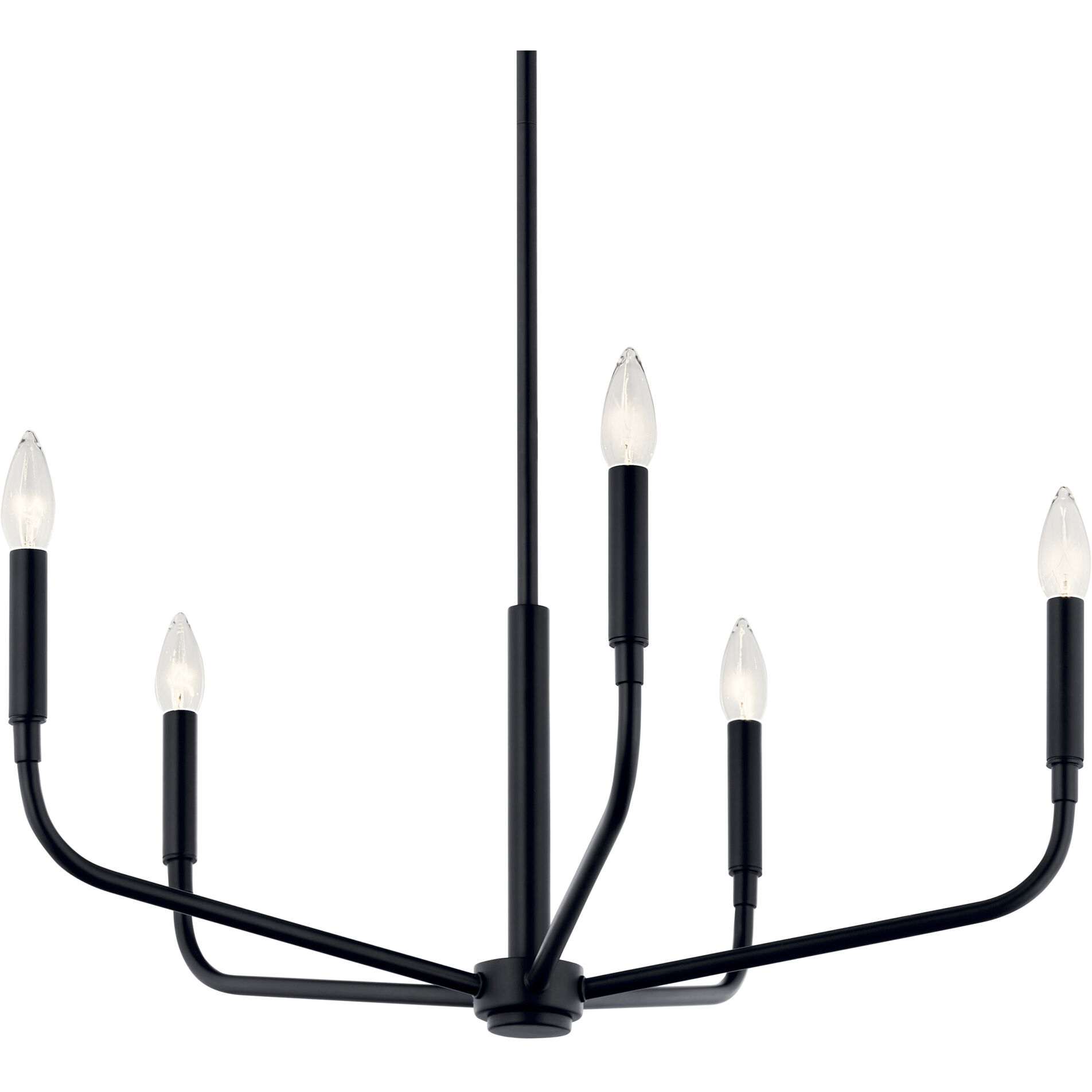 Madden 5 Light Black Chandelier Ceiling Light, 1 Tier Small