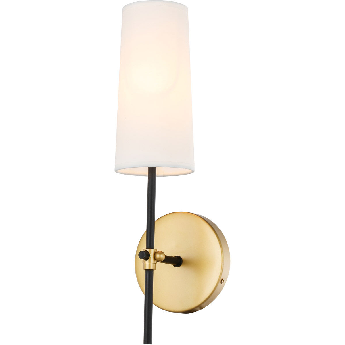 Mel 1 Light 5 inch Brass and Black Wall sconce Wall Light