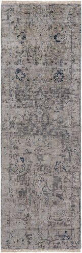 Theodora 96 X 30 inch Medium Gray Rug, Runner