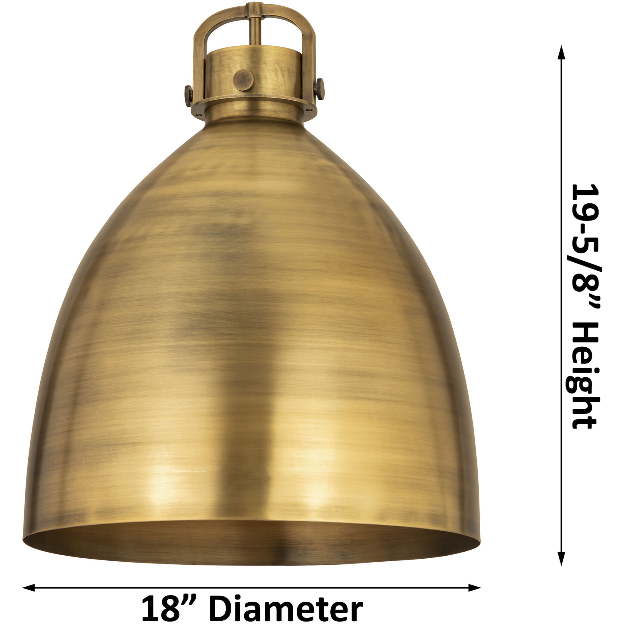 Newton Bell 1 Light 18 inch Satin Nickel Pendant Ceiling Light