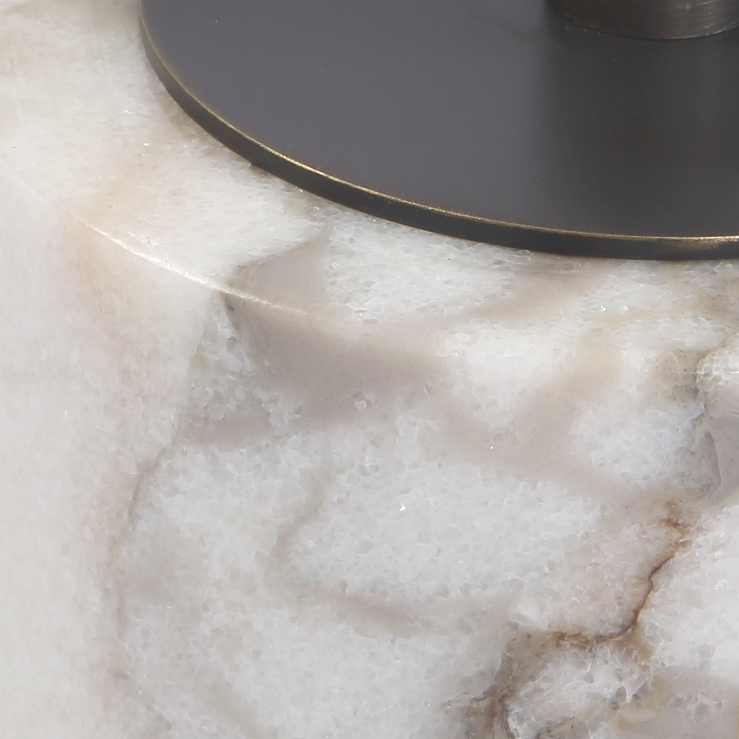 Brunson 24 X 9.5 inch Dark Bronze and White Marble Drink Table