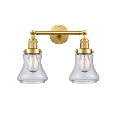 Franklin Restoration Bellmont LED 16.5 inch Satin Gold Bath Vanity Light Wall Light in Clear Glass, Franklin Restoration