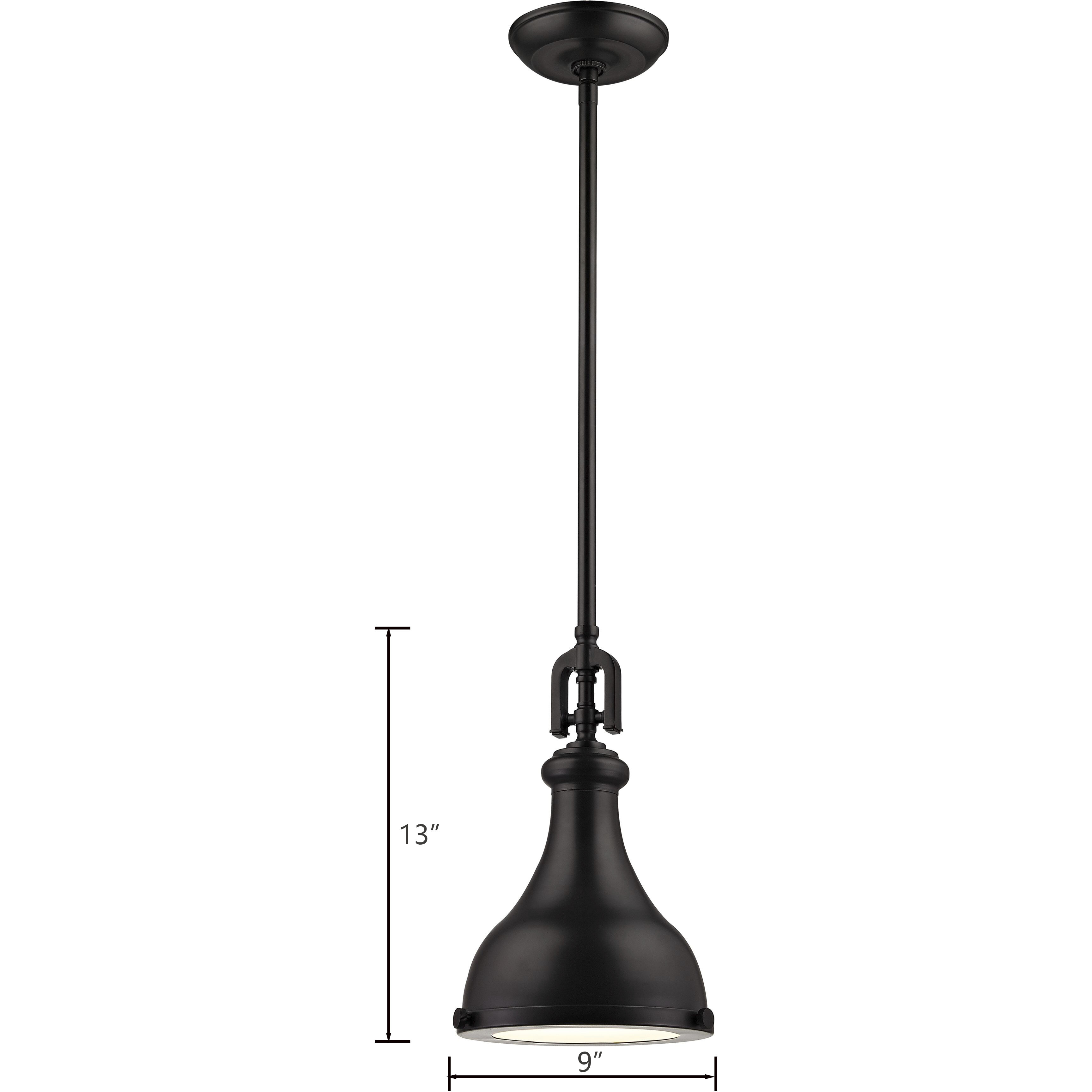 Rutherford 1 Light 9 inch Oil Rubbed Bronze Mini Pendant Ceiling Light