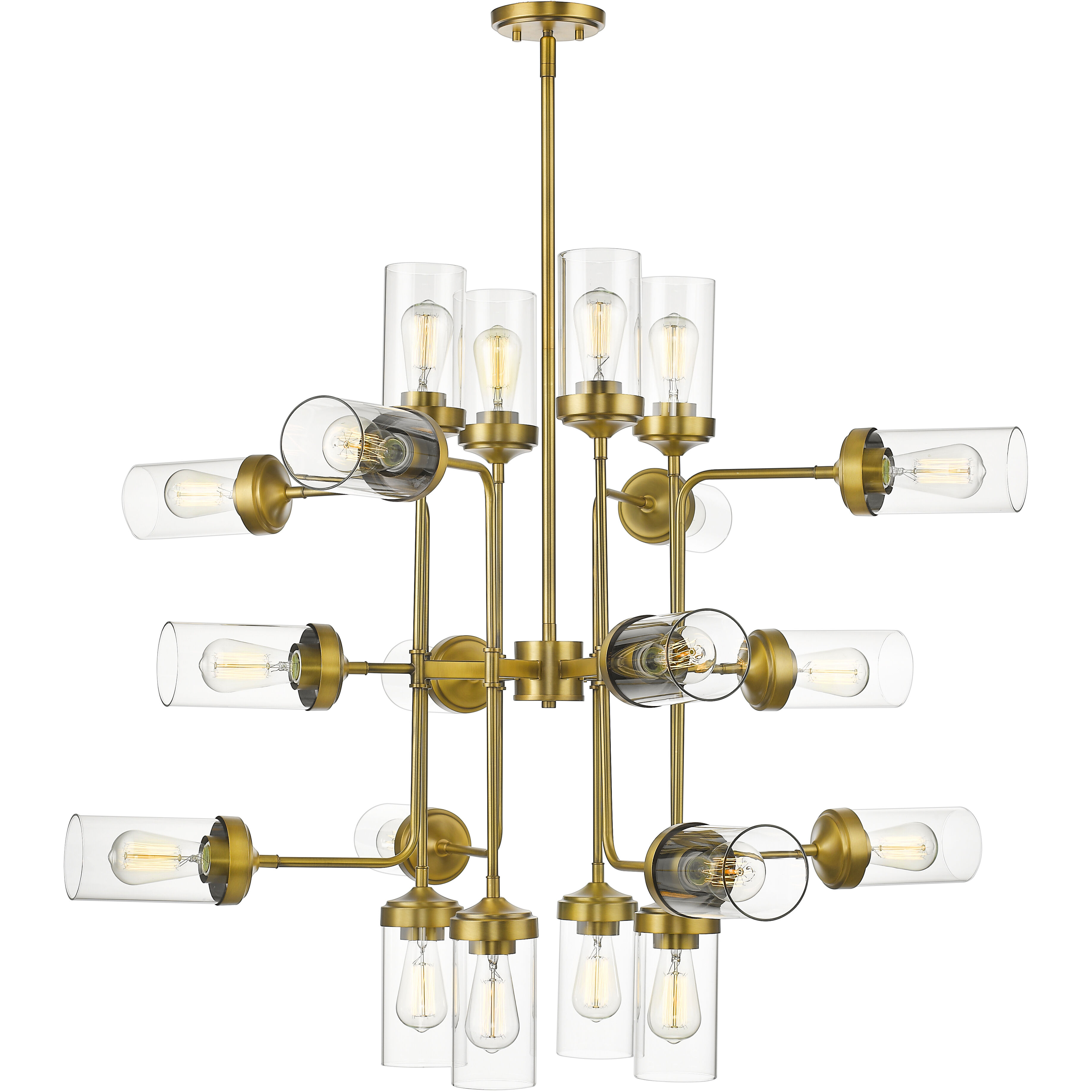Calliope 20 Light 42 inch Foundry Brass Chandelier Ceiling Light