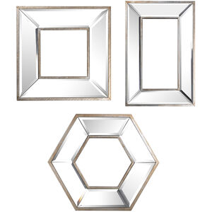 Kirby 18 X 12 inch Silver and Mirrored Mirror, Set of 2