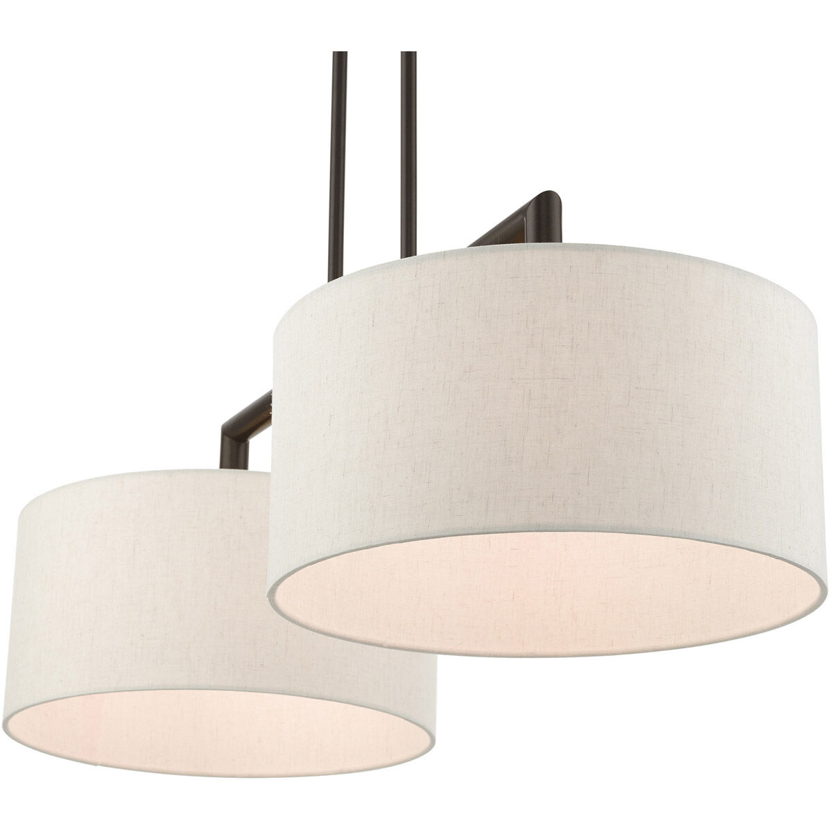 Meridian 2 Light 35 inch English Bronze Linear Chandelier Ceiling Light