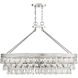 Windham 8 Light 38 inch Polished Nickel Linear Chandelier Ceiling Light