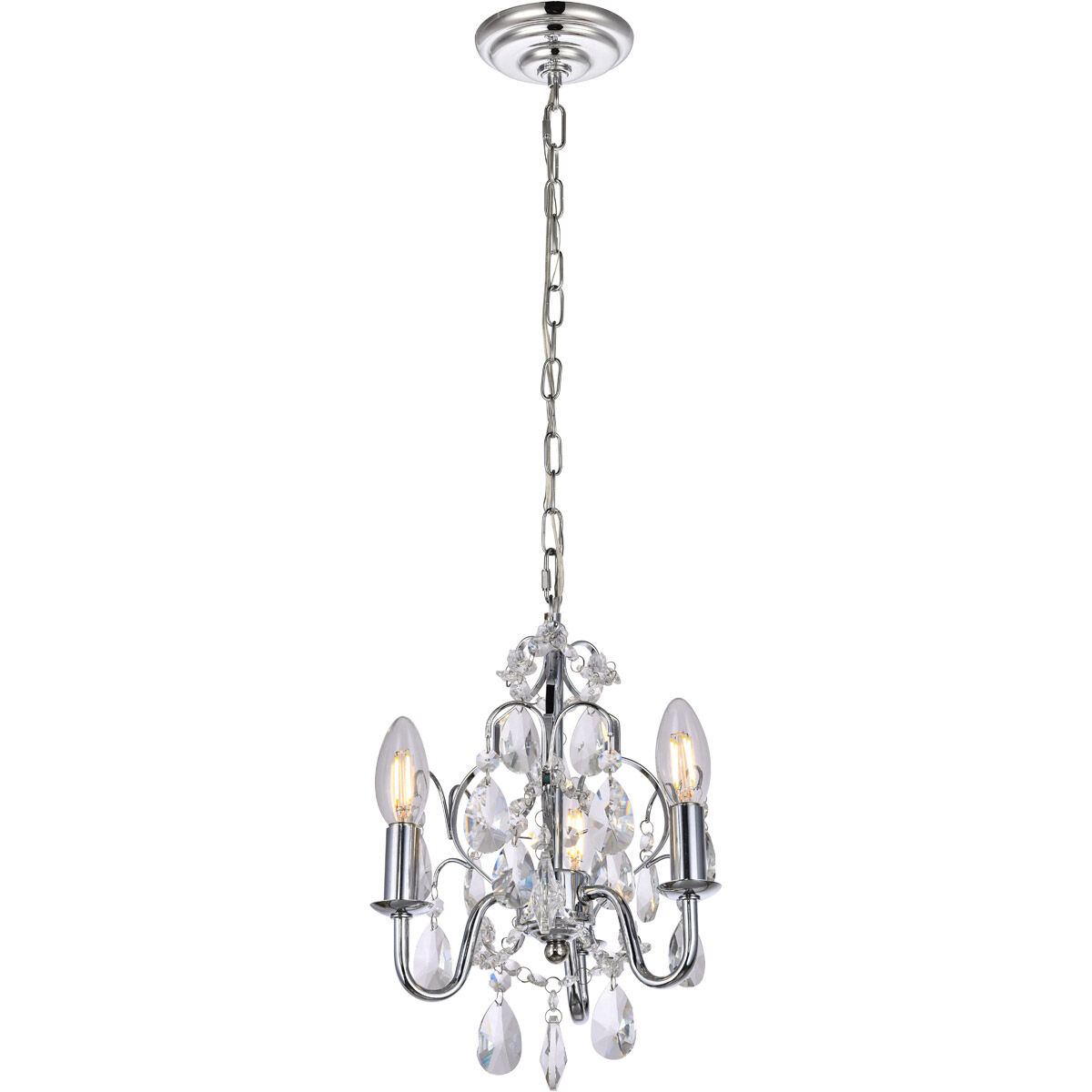 Kaede 3 Light 10 inch Chrome Pendant Ceiling Light