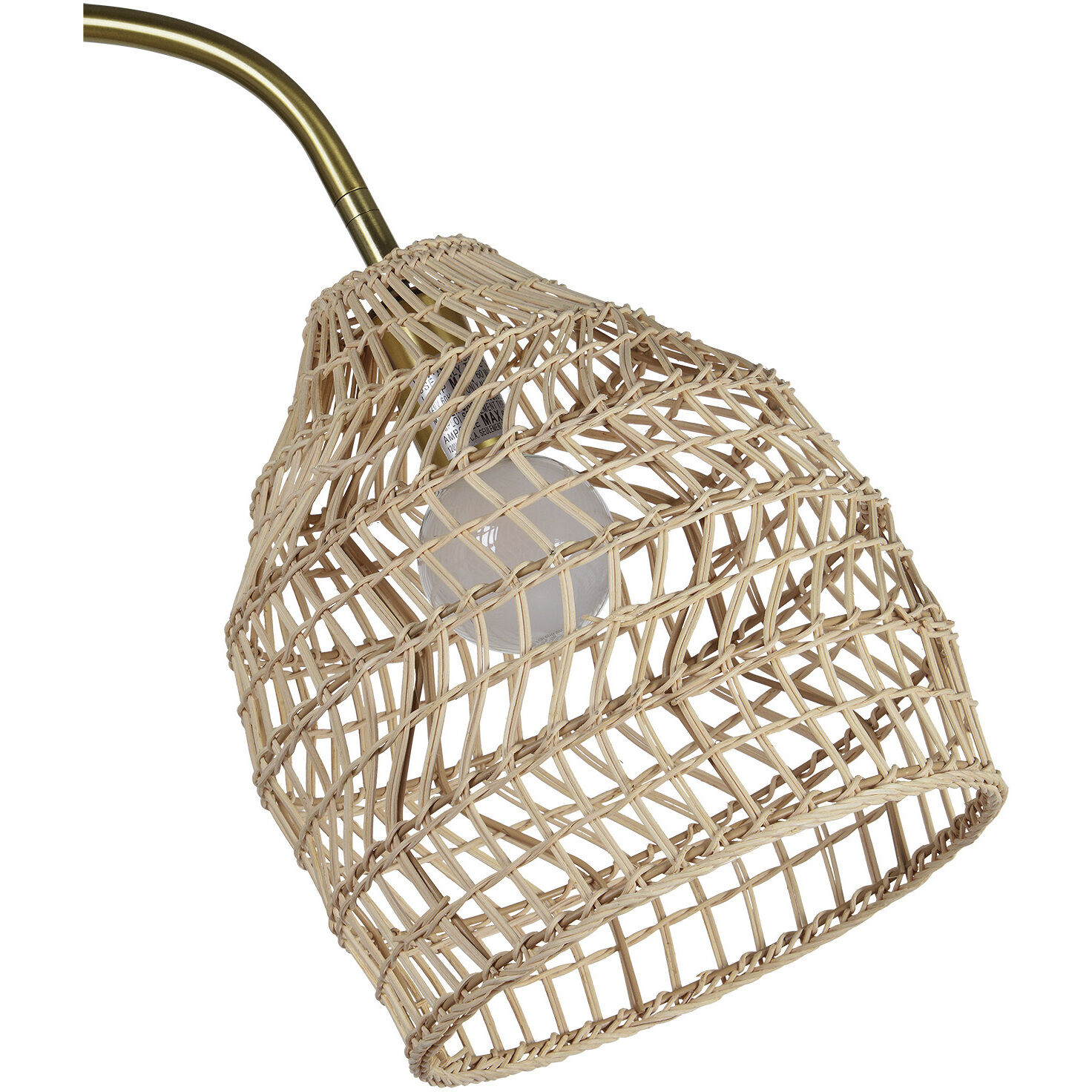 Emmi 63.5 inch 60 watt Satin Brass Floor Lamp Portable Light