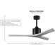 Atlas Mollywood 52 inch Textured Bronze with Walnut Tone Blades Ceiling Fan, Atlas