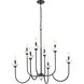 Allistair 8 Light 36 inch Matte Black Chandelier Ceiling Light
