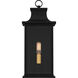 Abernathy Outdoor Wall Lantern in Matte Black, Small