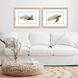 Propac Brown and Turquoise and White and Multi Framed Art, Propac