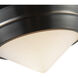 Willard 1 Light 10.13 inch Urban Bronze Flush Mount Ceiling Light in Opal Glass