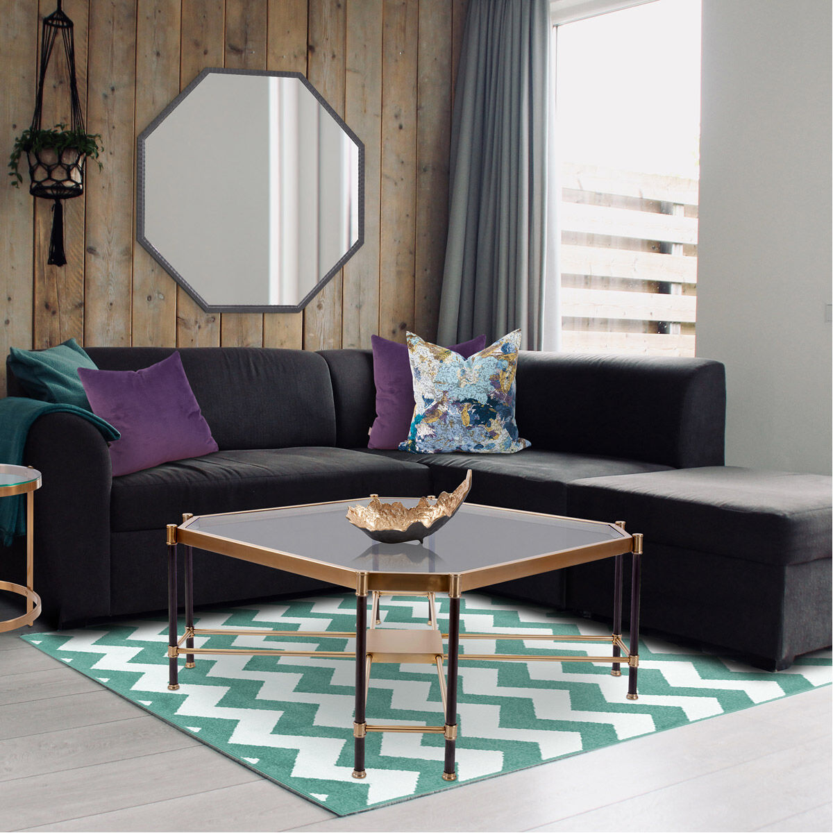 Ronan 40 X 40 inch Matte Graphite Wall Mirror