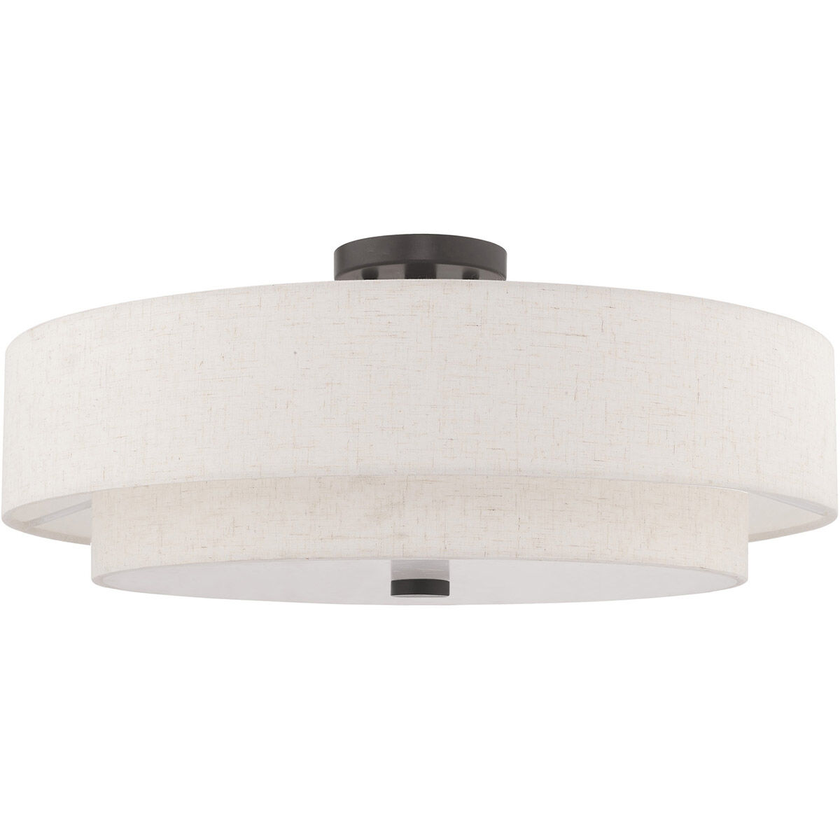 Meridian 5 Light 22 inch English Bronze Semi-Flush Mount Ceiling Light