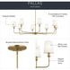 Pallas 8 Light 42.75 inch Brushed Natural Brass Chandelier Ceiling Light