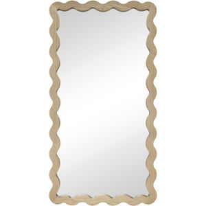 Oak Ripple 47.25 X 24.75 inch Medium Oak with Mirror Wall Mirror