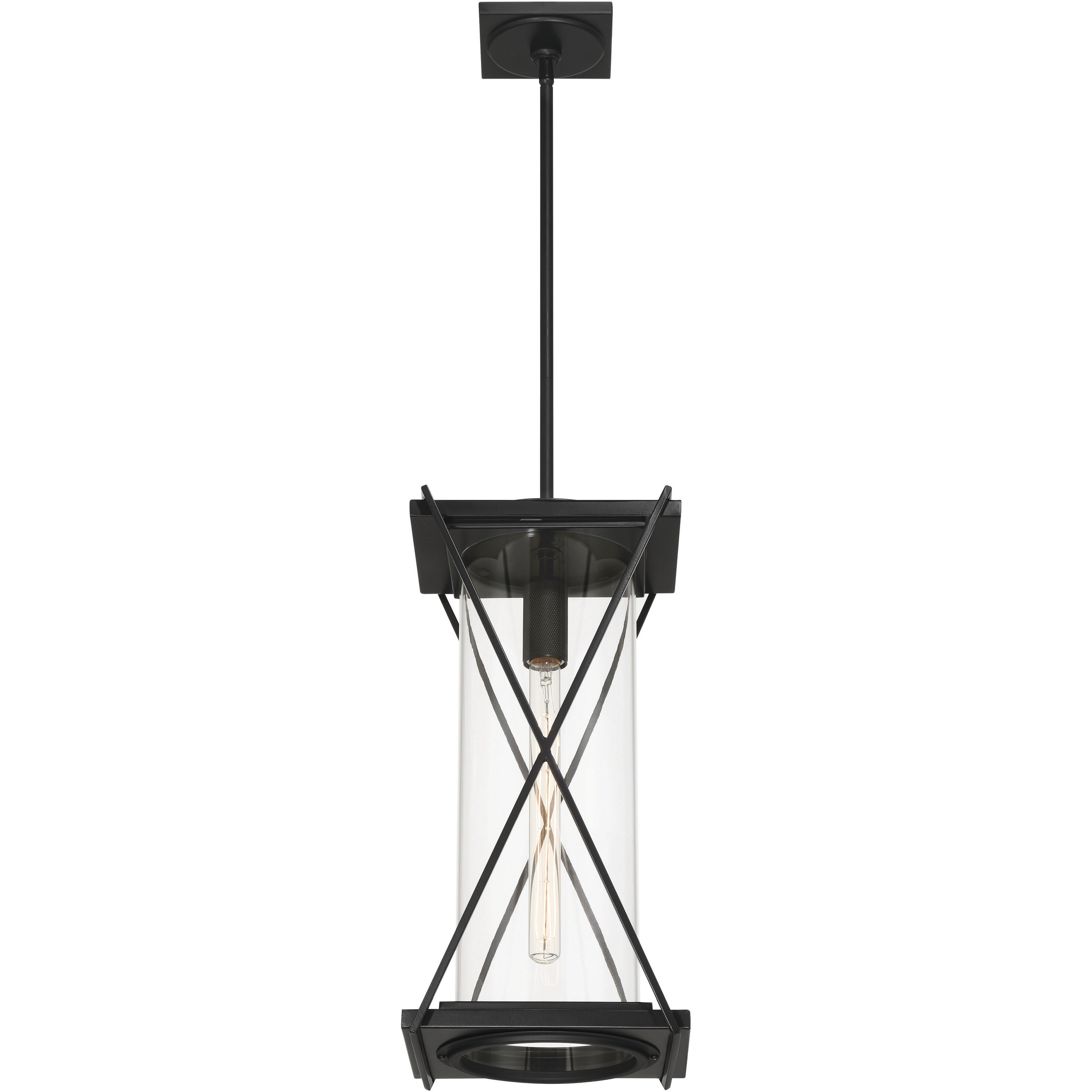 Rockhill 1 Light 9.5 inch Dark Matte Black Outdoor Pendant