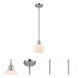 Ballston Fenton 1 Light 7 inch Polished Chrome Pendant Ceiling Light in Matte White Glass, Ballston
