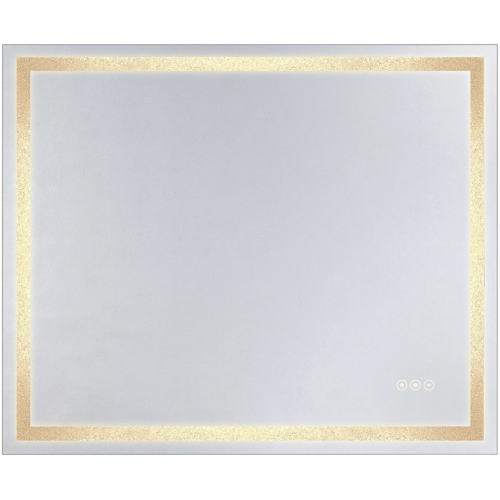 Cordova 36 X 30 inch Crushed Crystal Mirror, Frontlit