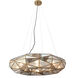 Geo-Gem 8 Light 35.5 inch Brass Antique Chandelier Ceiling Light