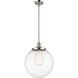 Franklin Restoration Beacon 1 Light 14 inch Polished Nickel Pendant Ceiling Light in Incandescent, Clear