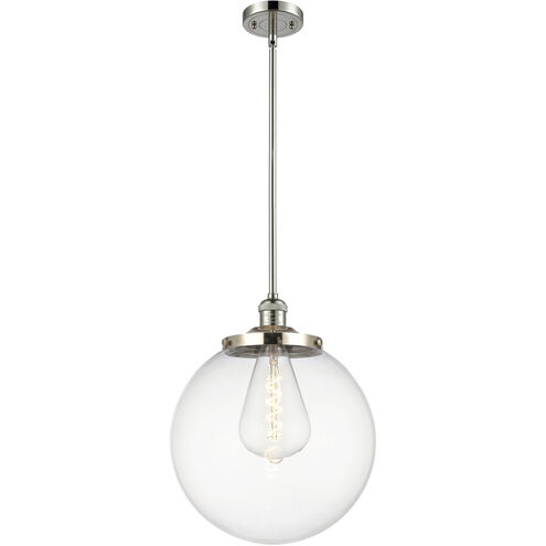 Franklin Restoration Beacon 1 Light 14 inch Polished Nickel Pendant Ceiling Light in Incandescent, Clear