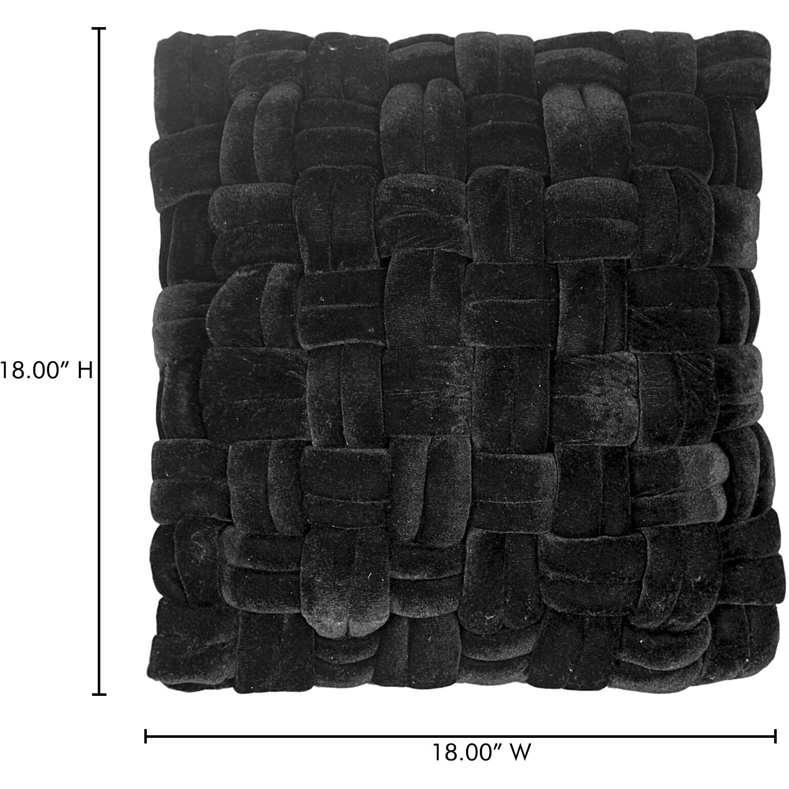 PJ 18 X 3 inch Black Pillow