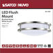 Brentwood LED 10 inch Brushed Nickel Flush Mount Ceiling Light