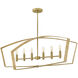 Sammi 6 Light 40 inch Lacquered Brass Chandelier Ceiling Light