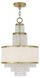 Prescott 3 Light 13.75 inch Hand Applied Winter Gold Mini Chandelier Ceiling Light