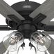 Fonthill 52 inch Matte Black with Dark Gray Oak/Matte Black Blades Ceiling Fan