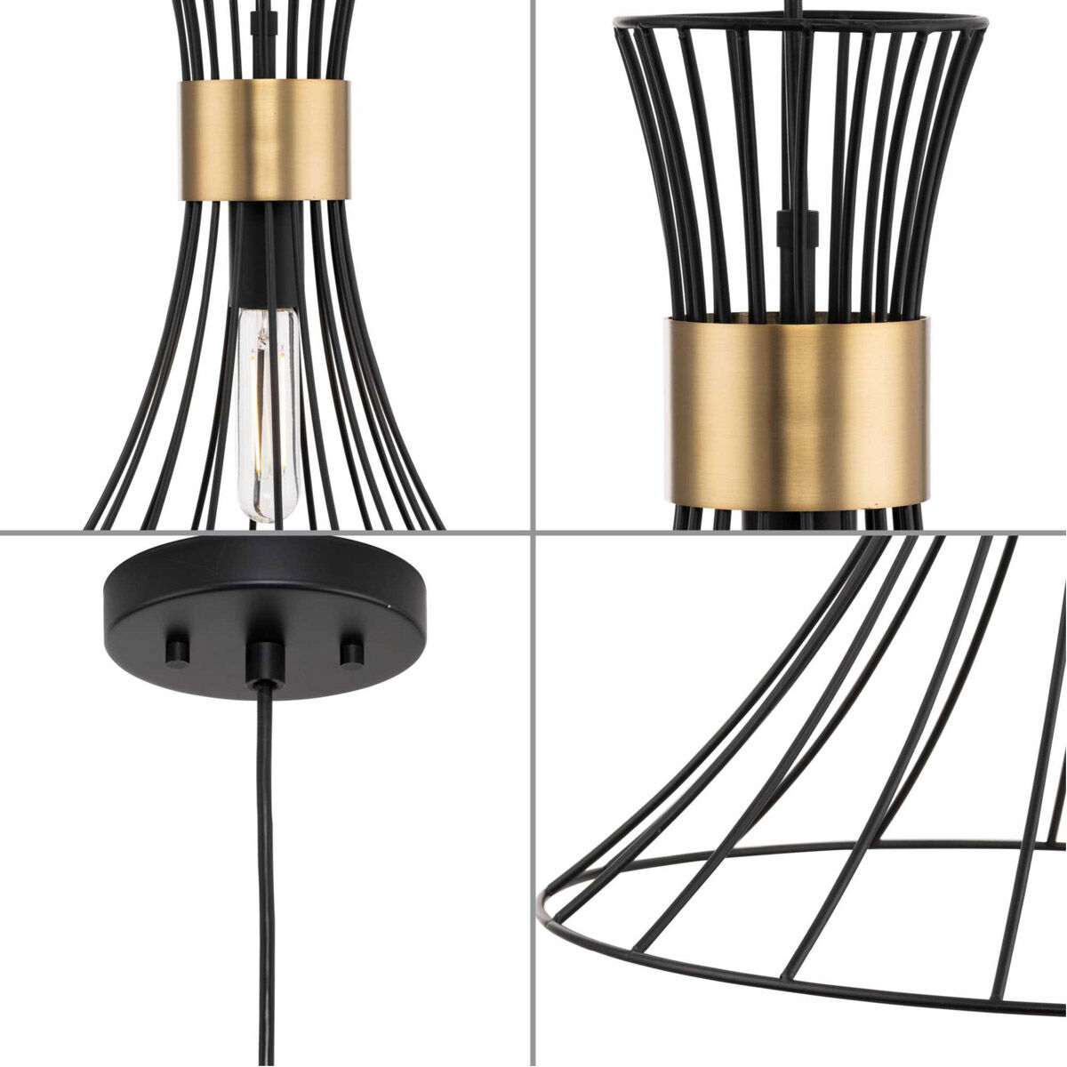 Lorin 1 Light 18 inch Matte Black Pendant Ceiling Light