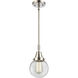 Franklin Restoration Beacon LED 6 inch Polished Nickel Mini Pendant Ceiling Light in Clear Glass