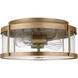Lumra LED 13 inch Satin Brass Flush Mount Ceiling Light