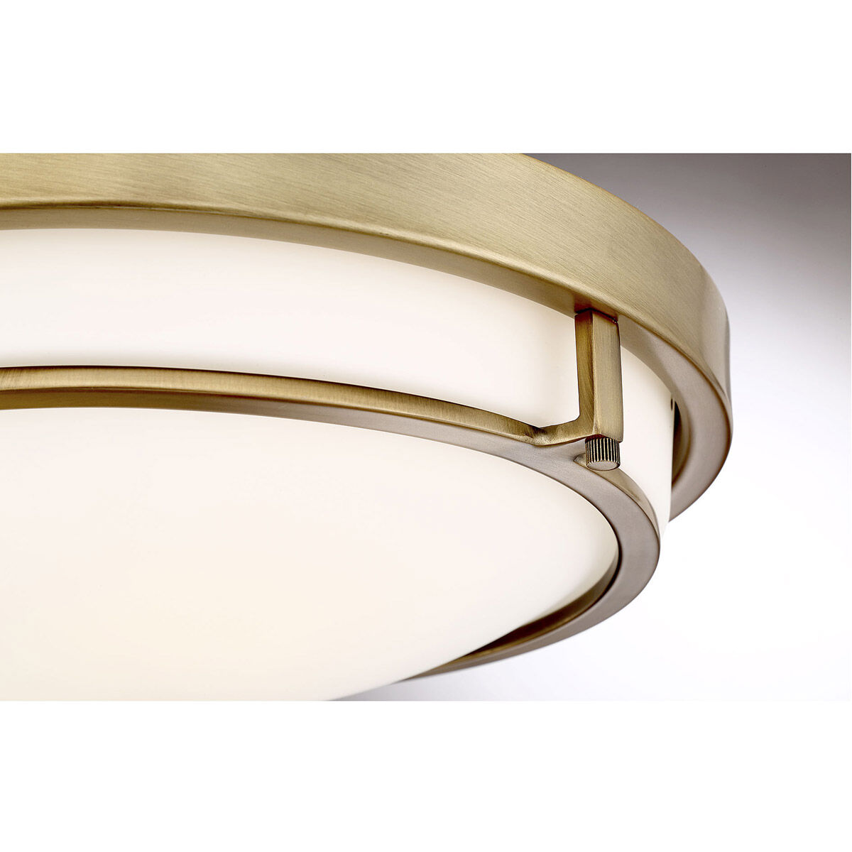 Modern 2 Light 13 inch Natural Brass Flush Mount Ceiling Light