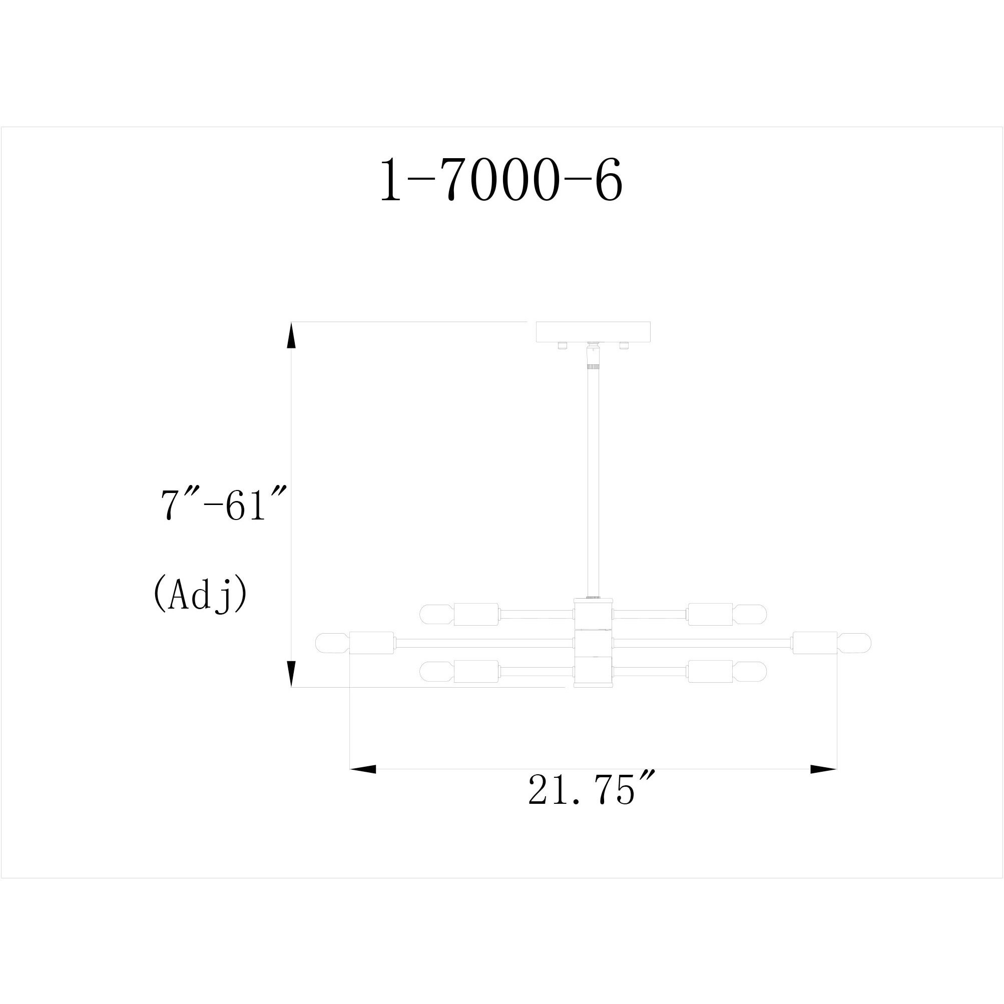 Lyrique 6 Light 21.75 inch Polished Nickel Chandelier Ceiling Light